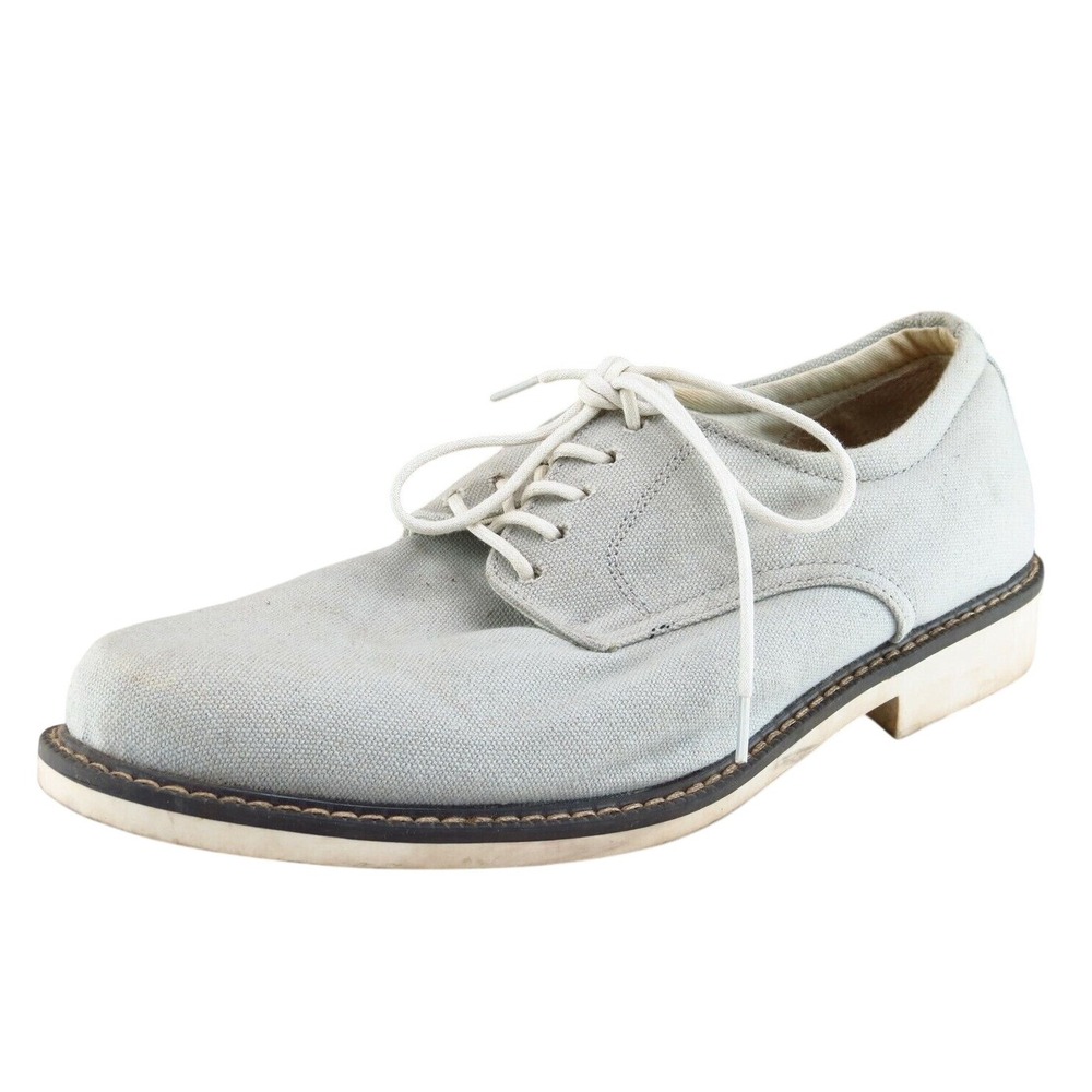 Bass Shoes Sz 10‎ D Gray Derby Oxfords Fabric Men